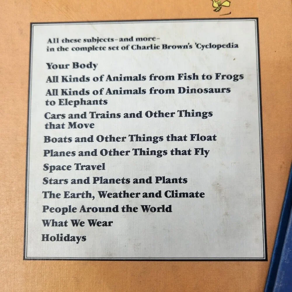 Charlie Brown's Cyclopeida Snoopy Encyclopedia Stars Planets Animals Dinosaurs V